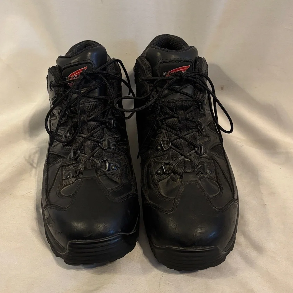 Red Wing ASTM F 2892-11 Eh Black Leather Hiking Work Boots Mens 12 Lace Up